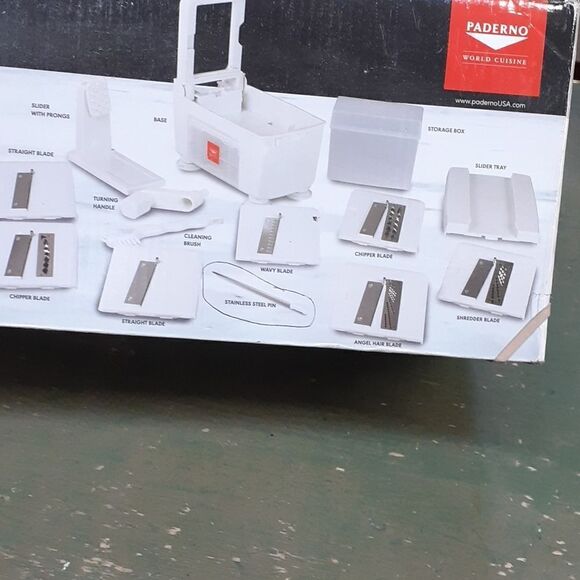 Paterno 7 blade, 8 cut spiraling pro and hand held grater/slicer - Picture 5 of 10